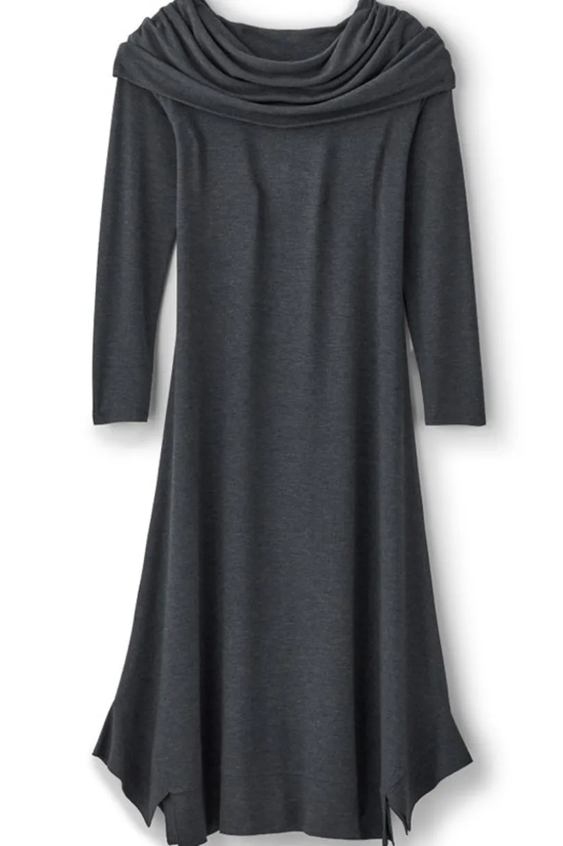 Soft Surroundings B'call Knit Midi Dress CharcoalHeather Fashion
