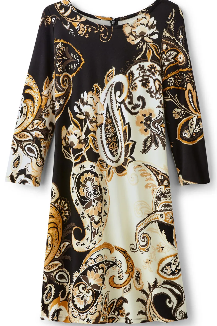 Soft Surroundings Clotilde Ponte Dress AutumnPaisley Flash Sale