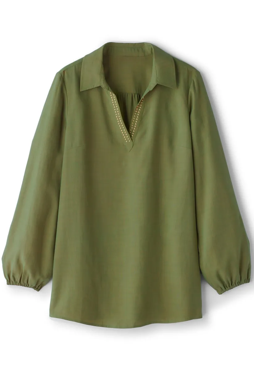 Soft Surroundings Delaine Tencel™ Tunic LodenGreen Hot