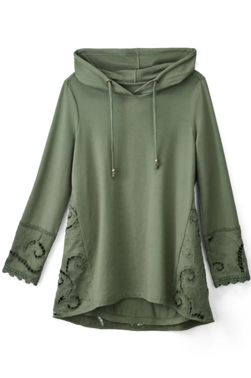 Soft Surroundings Dionne Top Olive Sale