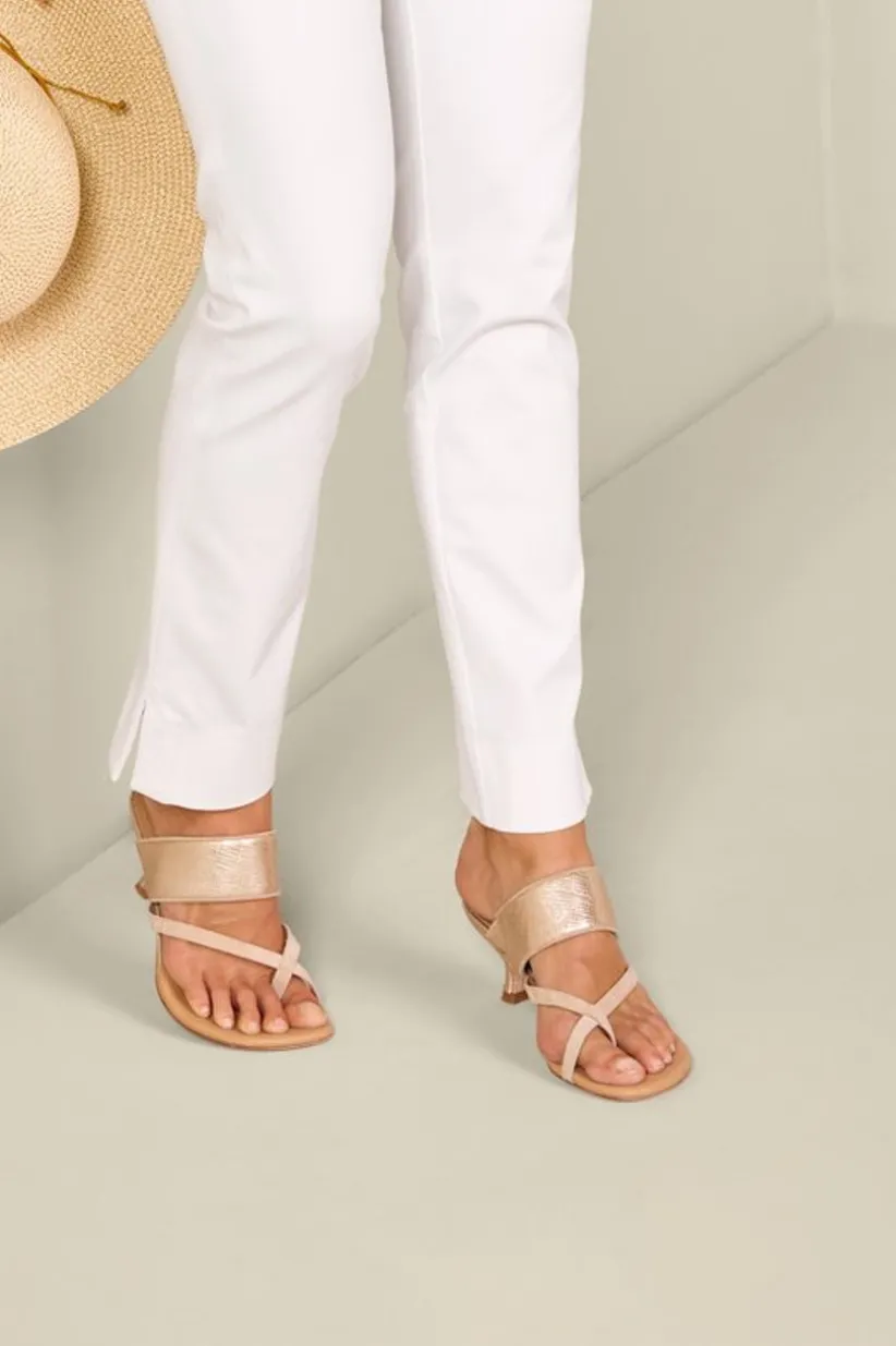 Soft Surroundings Donald Pliner Louka Sandal Slide Sand/Platino Online