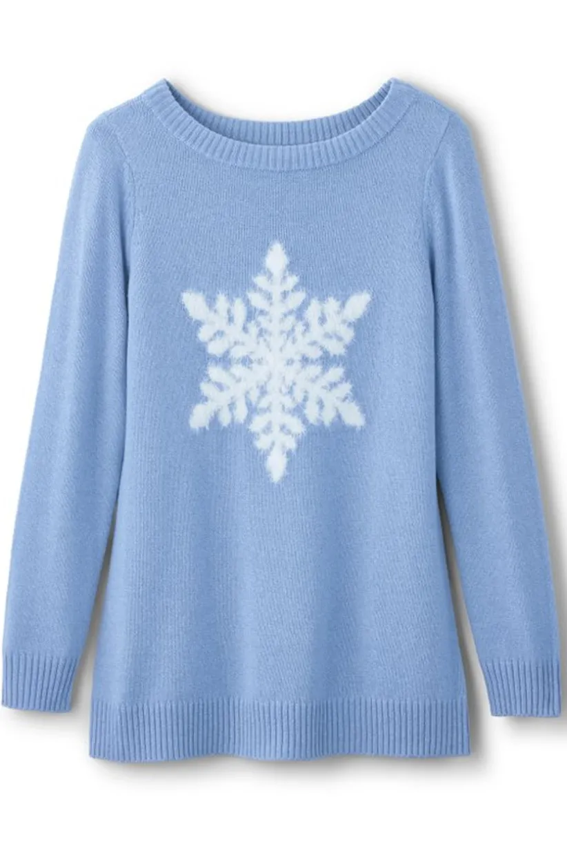 Soft Surroundings Draya Eyelash Sweater Snowflake Best Sale