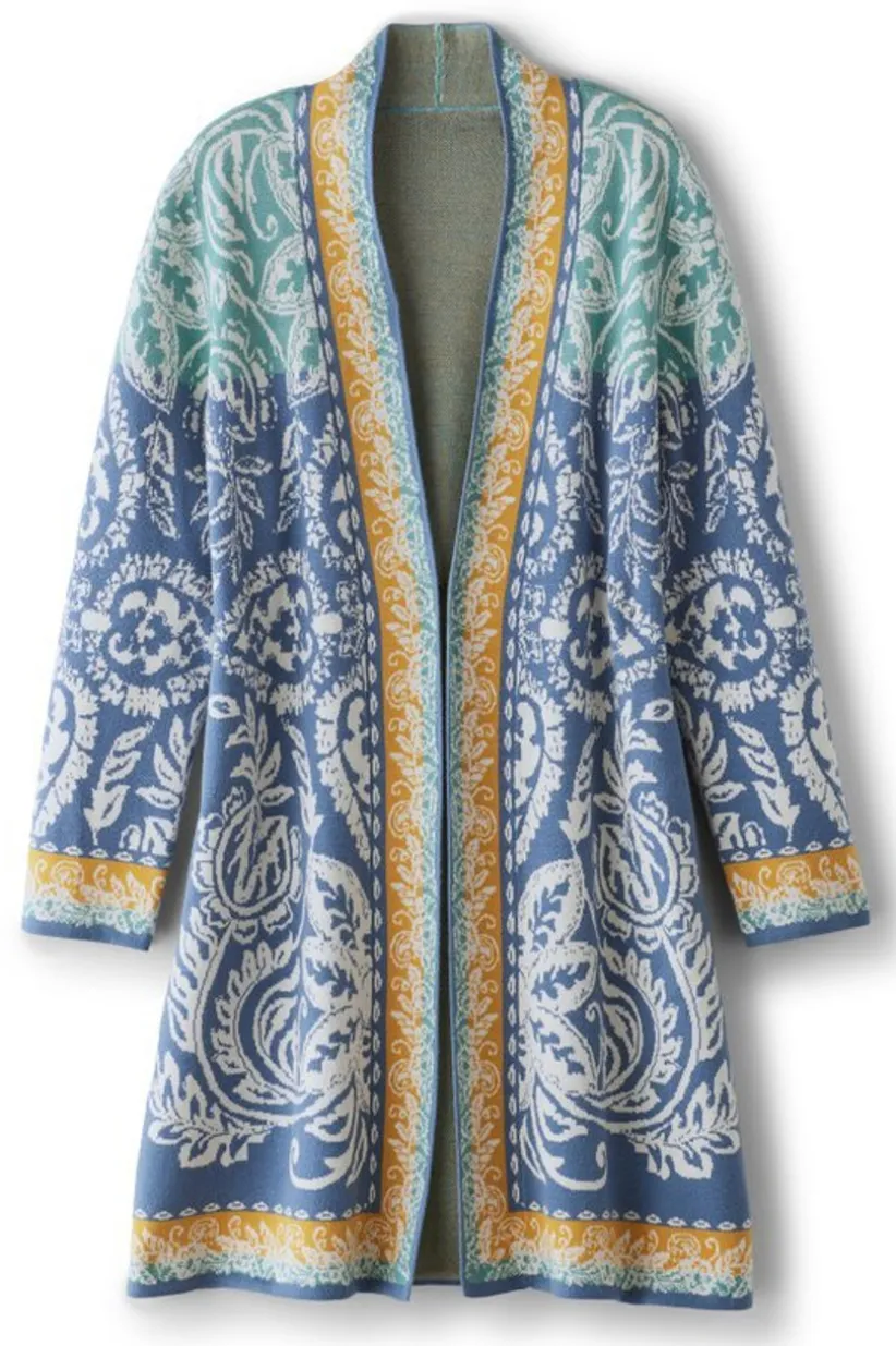Soft Surroundings Ezer Jacquard Duster WeekendScarf Discount