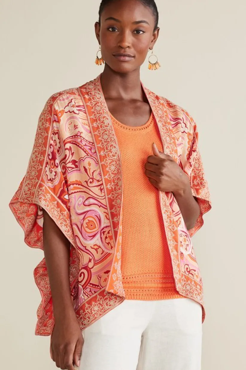 Soft Surroundings Farida Topper PinkBeachPaisley Cheap