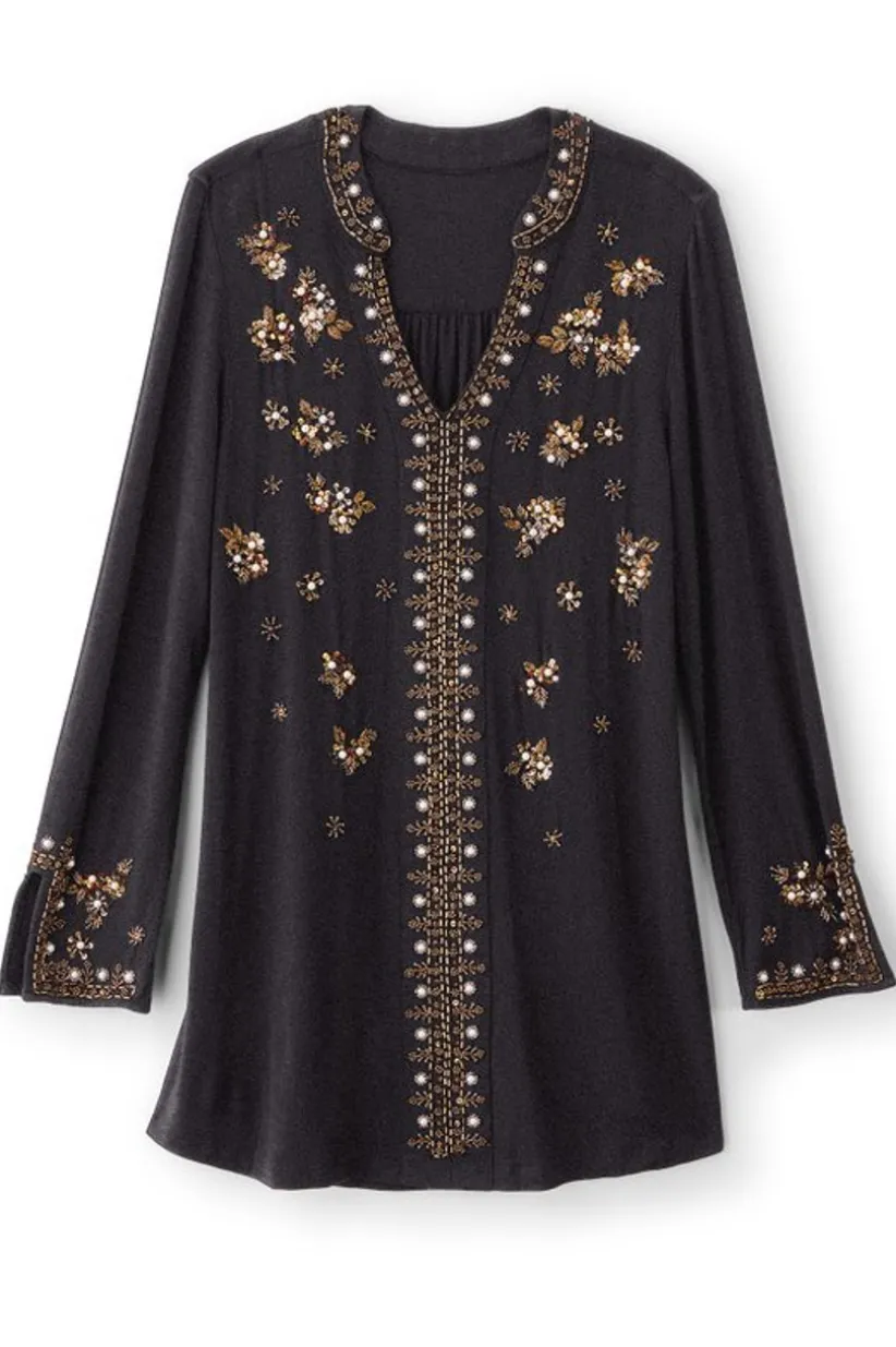 Soft Surroundings Festa Tunic Black Discount