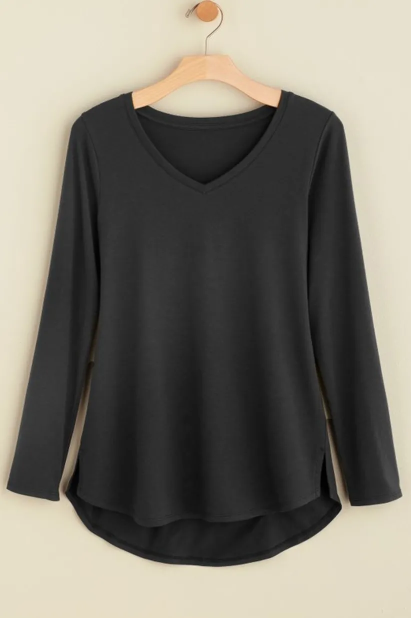 Soft Surroundings Isabel Pima Long Sleeve Tee Best Sale