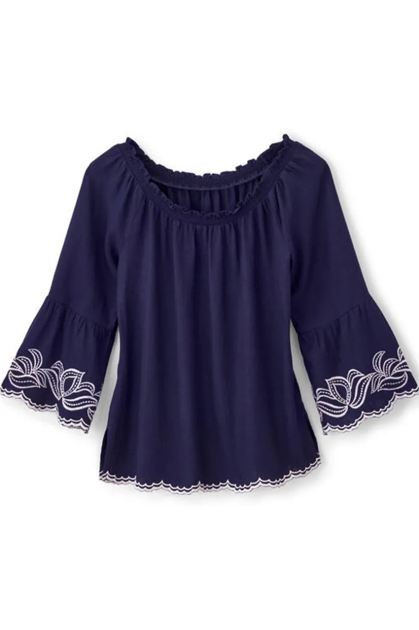 Soft Surroundings Josey Top Navy Cheap