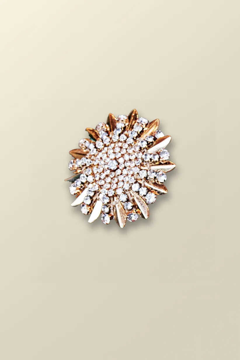 Soft Surroundings Juliana Flower Burst Brooch Gold Sale