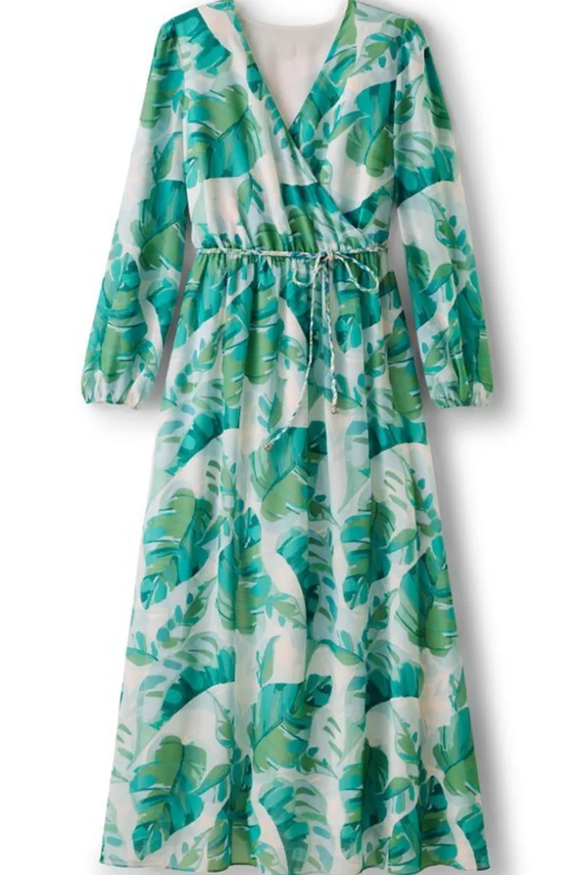 Soft Surroundings Kaia Maxi Dress GreenTropicalPalm Store