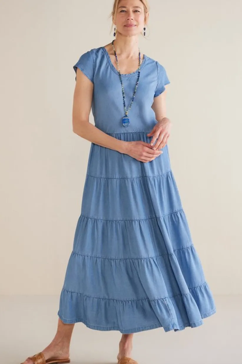 Soft Surroundings Kara Tencel™ Dress MediumIndigo Store
