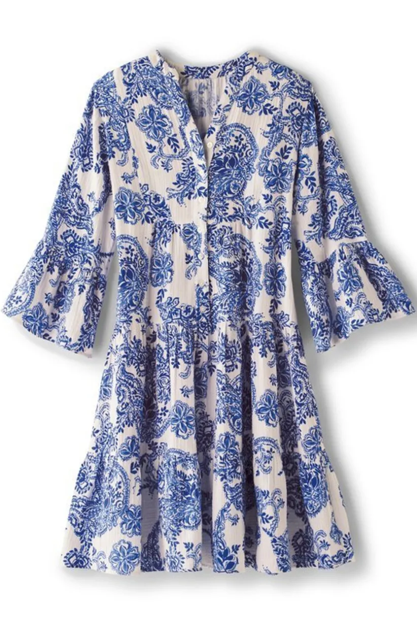 Soft Surroundings Karis Gauze Short Dress KamariPaisley Fashion