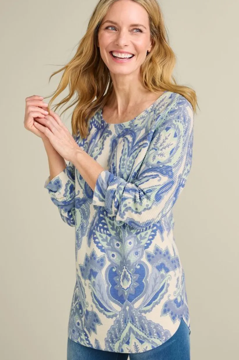 Soft Surroundings Kasey Tunic Sweater GlobalScarfBlueSimplif Online