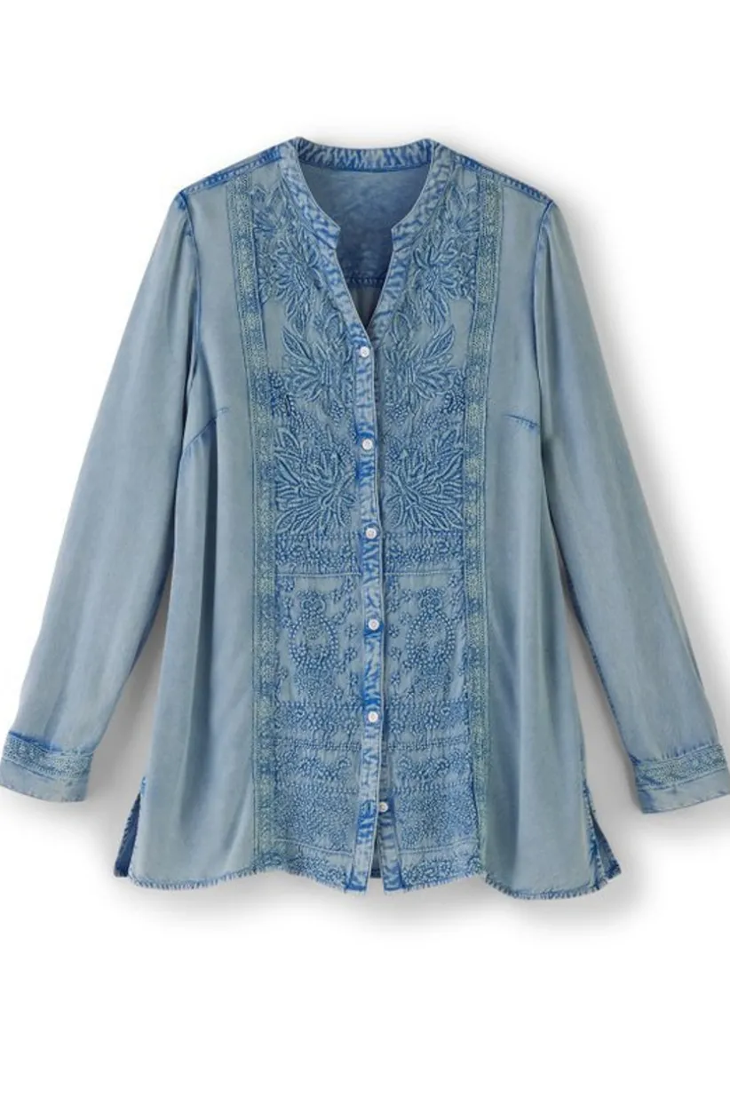 Soft Surroundings Las Olas Shirt LightBlue Shop
