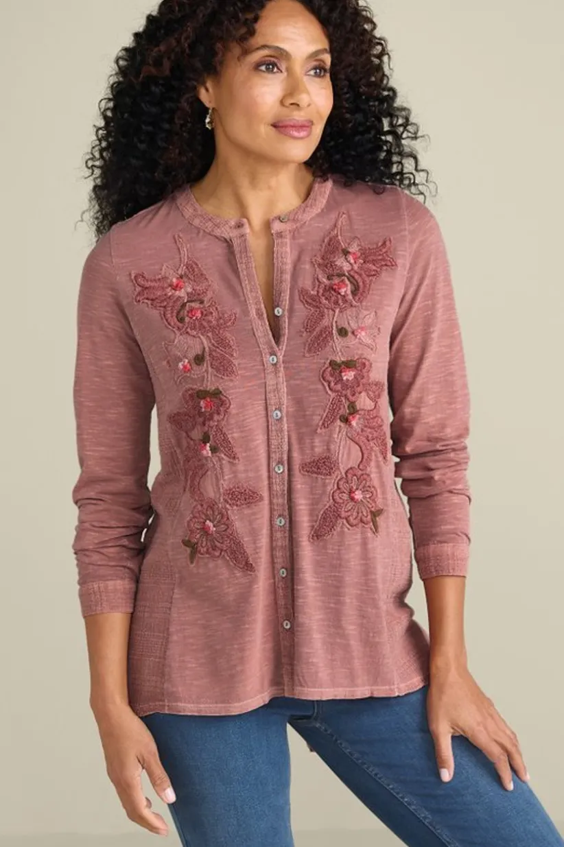 Soft Surroundings L'Enchant Top Rose Hot