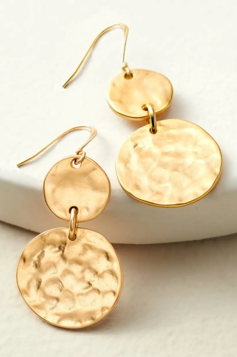 Soft Surroundings Lira Drop Earrings SatinGold Sale