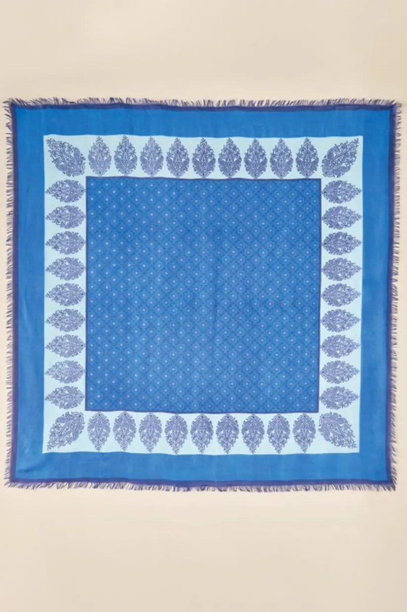 Soft Surroundings Livie Square Scarf BlueMulti Online