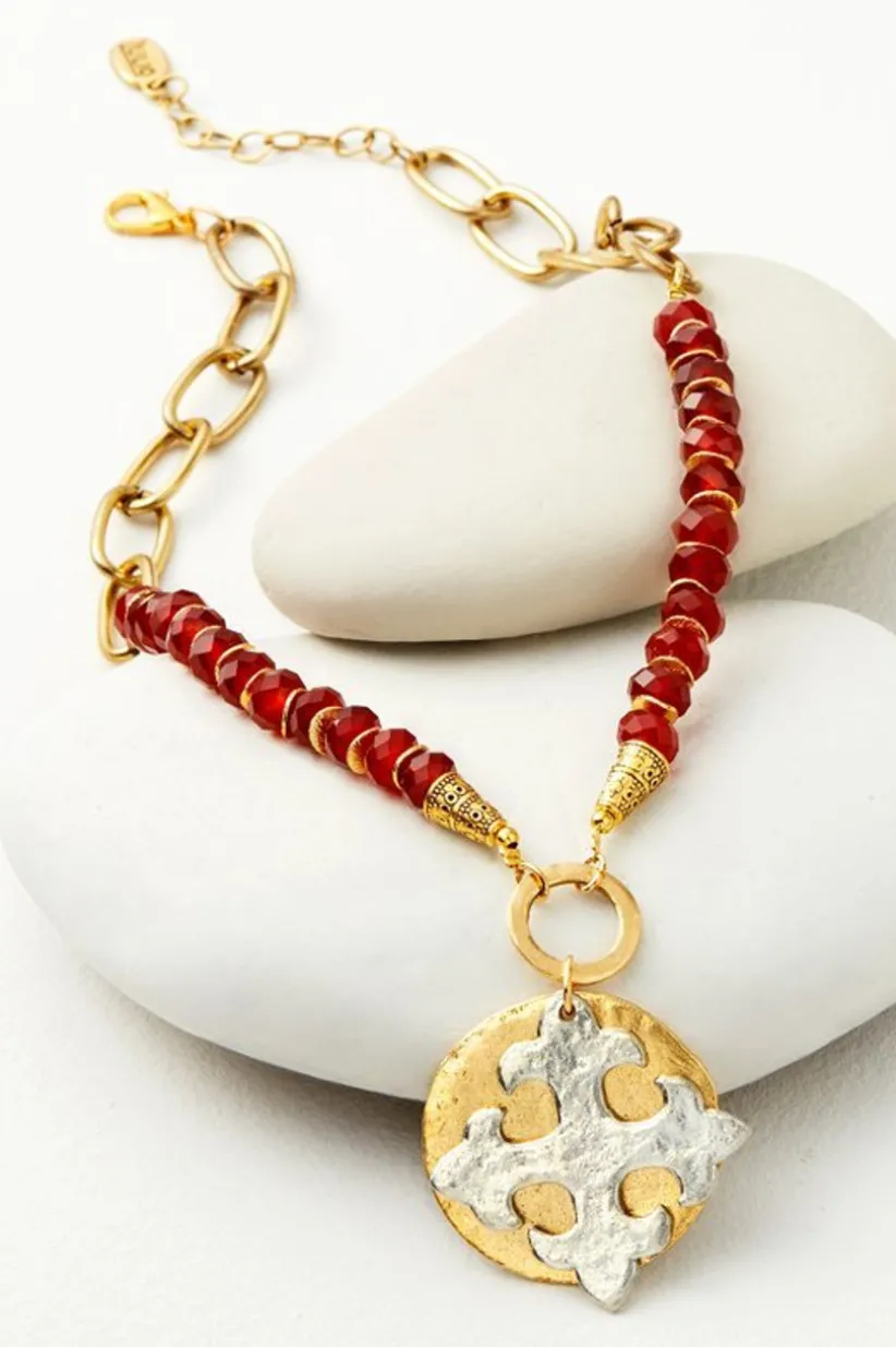 Soft Surroundings Melona Pendant Necklace Carnelian Shop