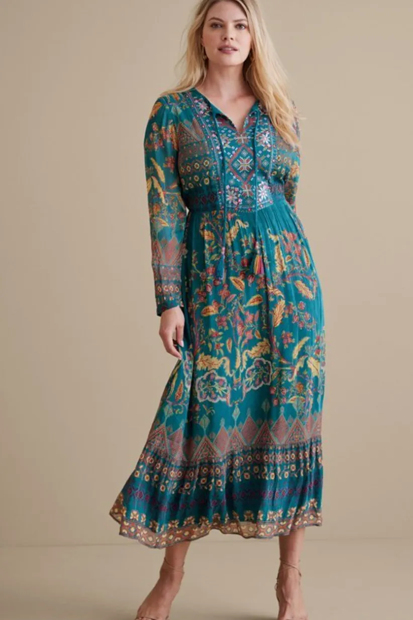 Soft Surroundings Mirapani Dress AyalettaBlue Sale