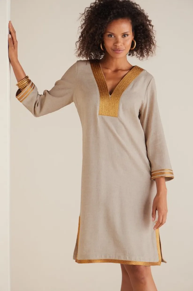 Soft Surroundings Myla Caftan NaturalLinen Sale