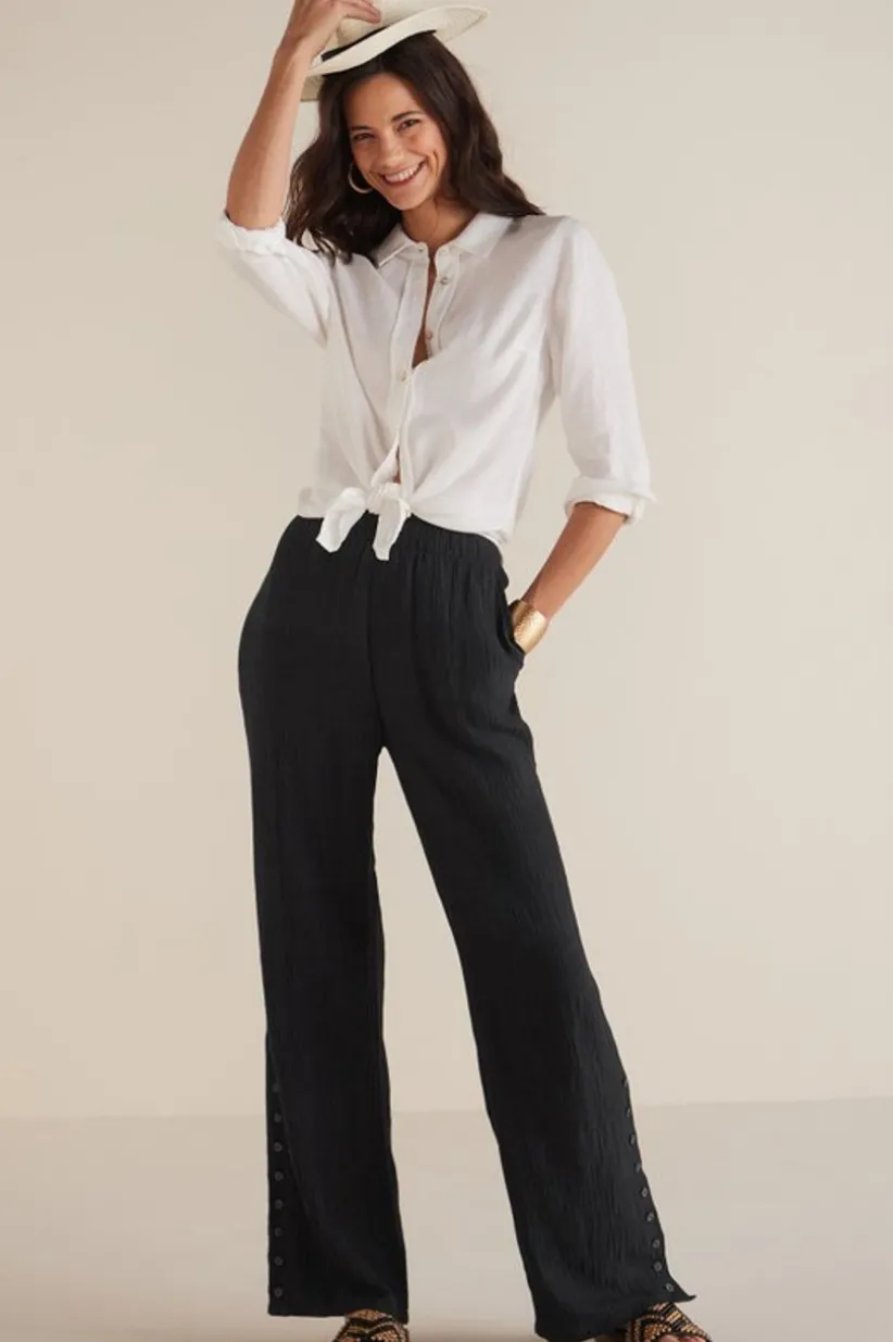 Soft Surroundings Oceo Gauze Wide-Leg Pants Discount