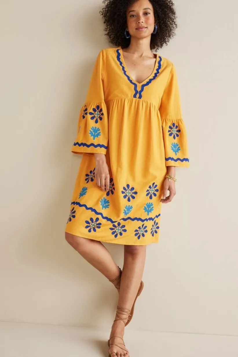 Soft Surroundings Petra Short Dress GoldenGlow Fashion