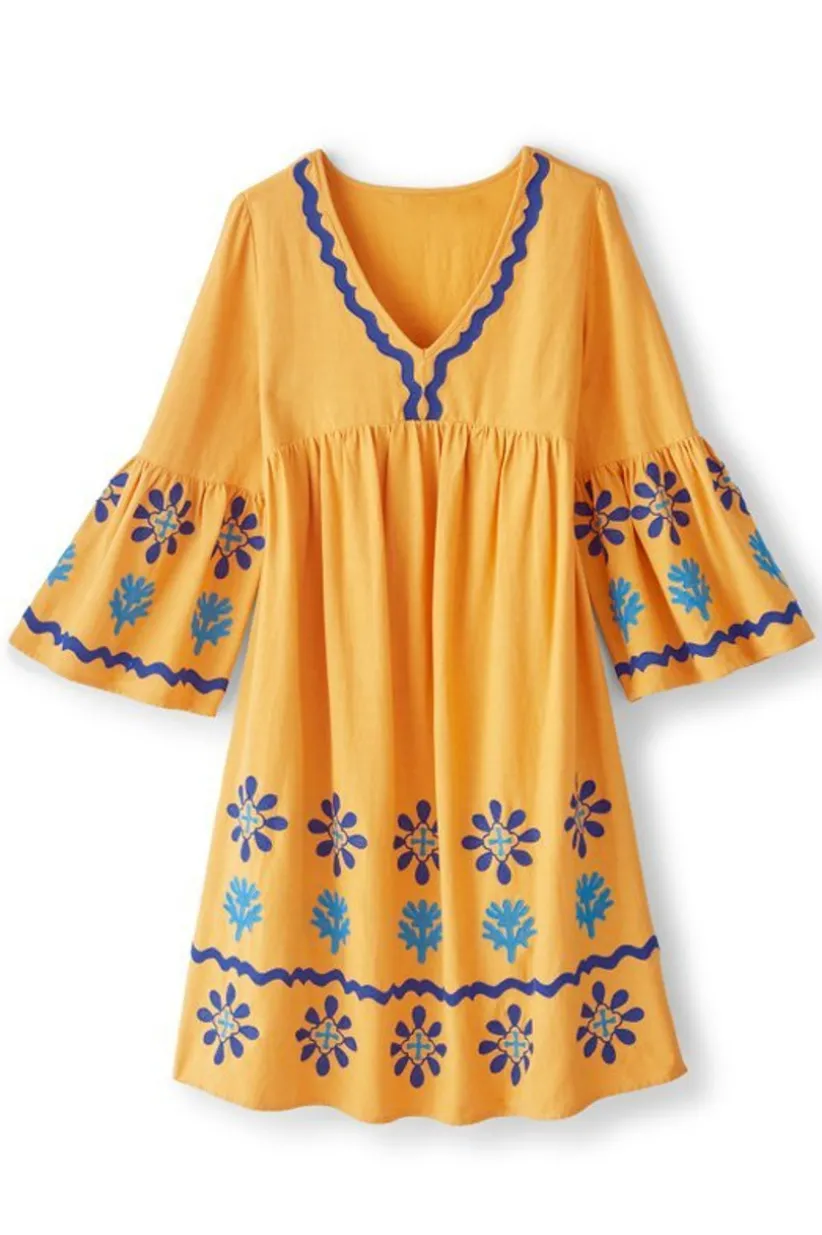 Soft Surroundings Petra Short Dress GoldenGlow Fashion