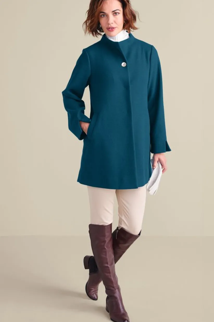 Soft Surroundings Rachel Swing Coat SailorBlue Discount