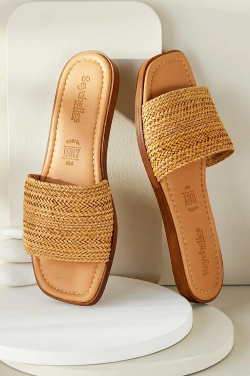 Soft Surroundings Seychelles Palms Perfection Woven Slide Hot