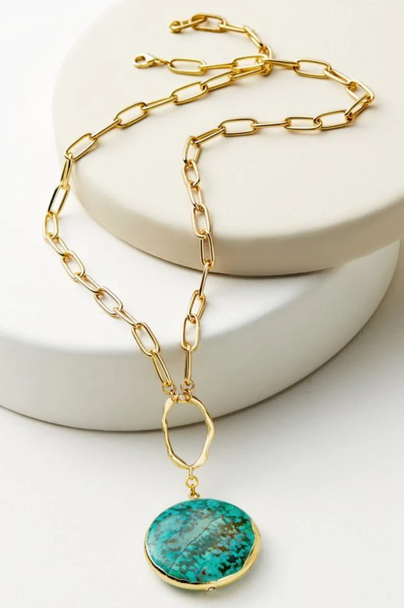 Soft Surroundings Shiva Pendant Necklace Turquoise Best Sale