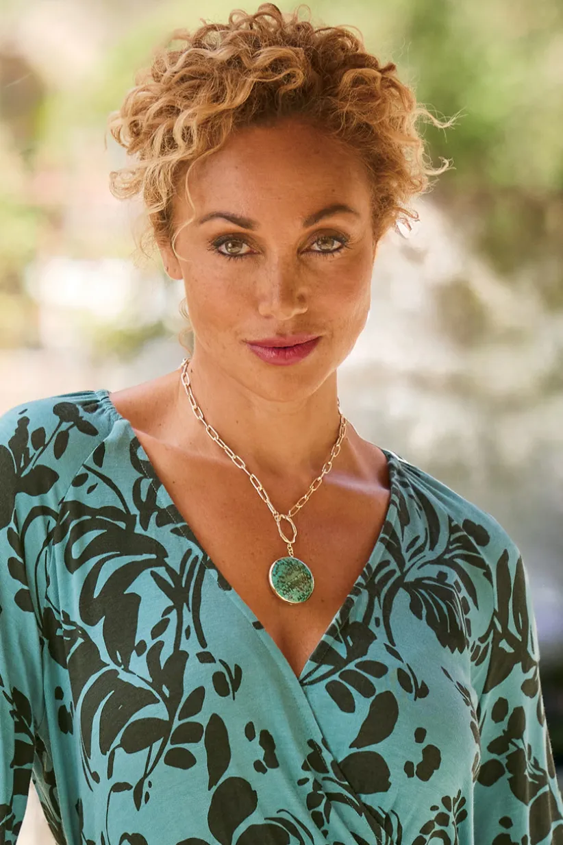 Soft Surroundings Shiva Pendant Necklace Turquoise Best Sale