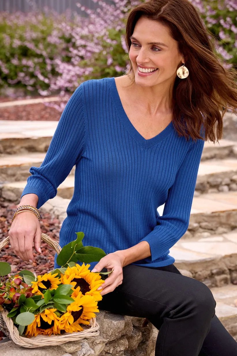 Soft Surroundings Soft Essential Ribbed Linnie Sweater Cheap