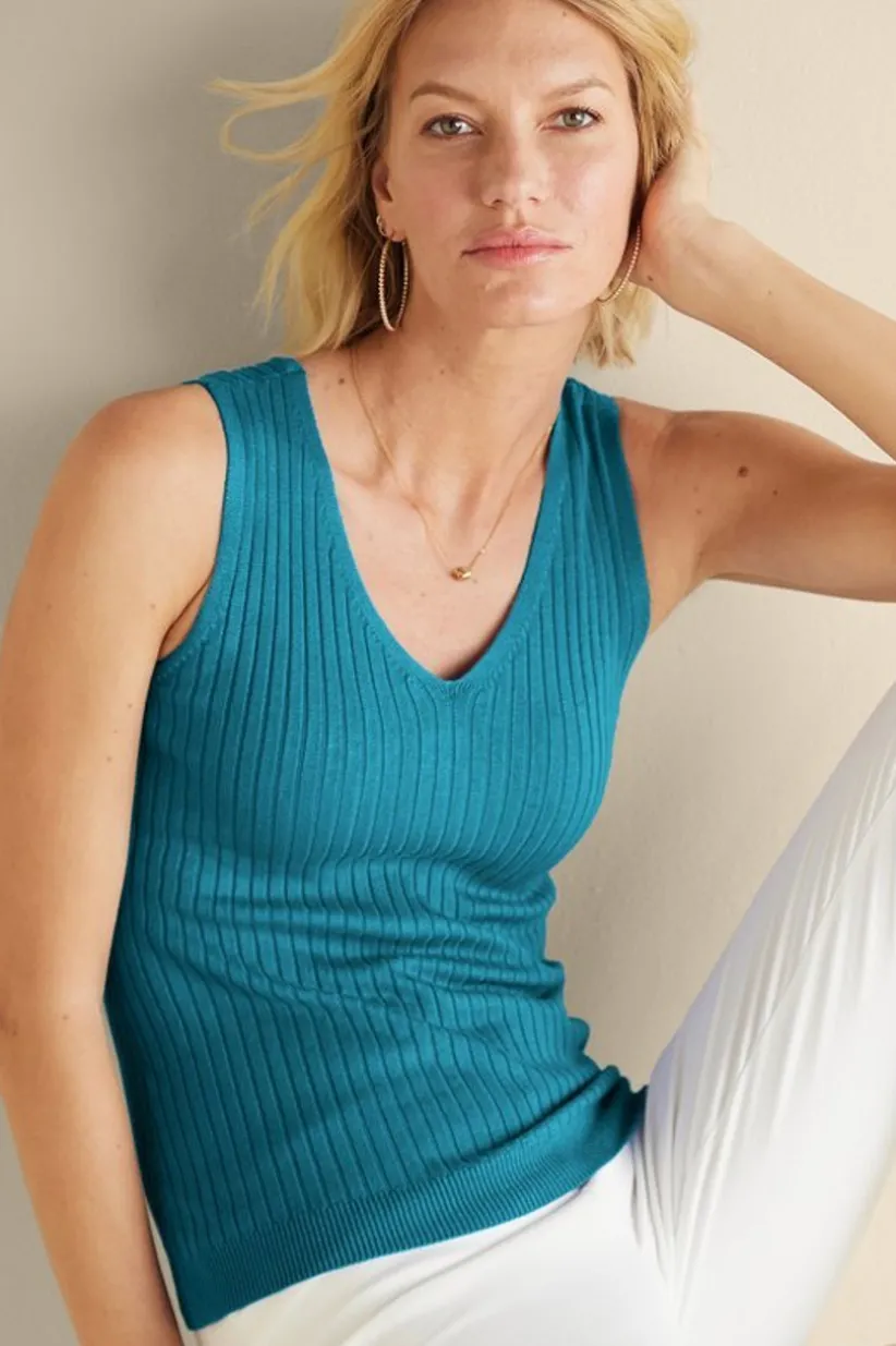 Soft Surroundings Soft Essential Ribbed Sweater Tank Cheap