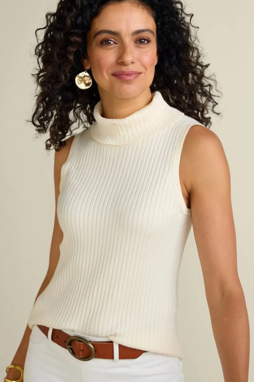 Soft Surroundings Soft Essential Ribbed Turtleneck Tank Clearance
