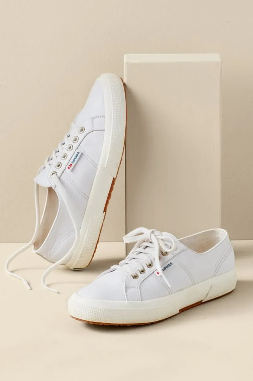 Soft Surroundings Superga Leather Sneaker OpticalWhiteFavorio Best