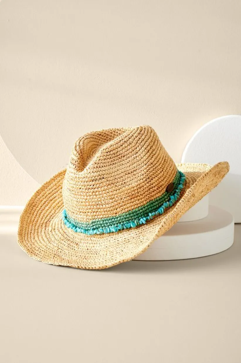 Soft Surroundings Tahitian Cowboy Hat Turquoise Best