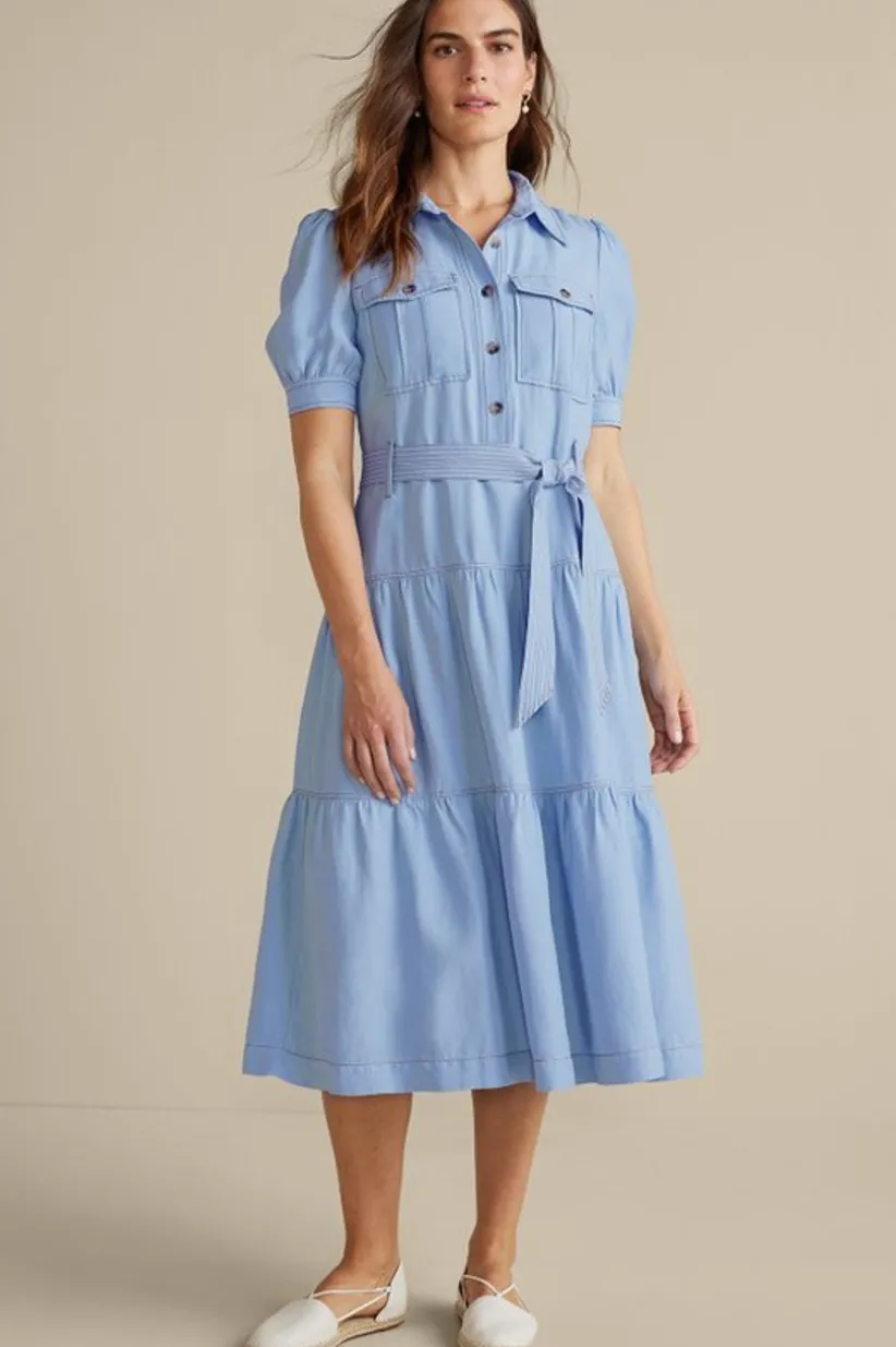Soft Surroundings Tenley Midi Dress LightDenim Best Sale