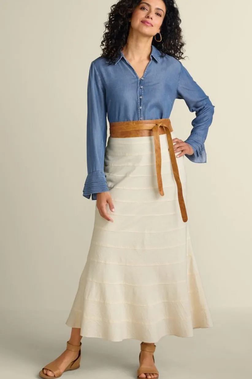 Soft Surroundings Terah Maxi Skirt AntiqueWhite Hot
