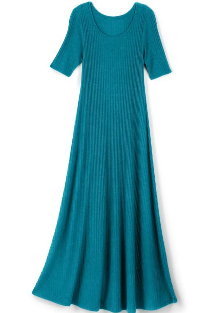 Soft Surroundings Textured Short Sleeve Santiago Dress Fashion