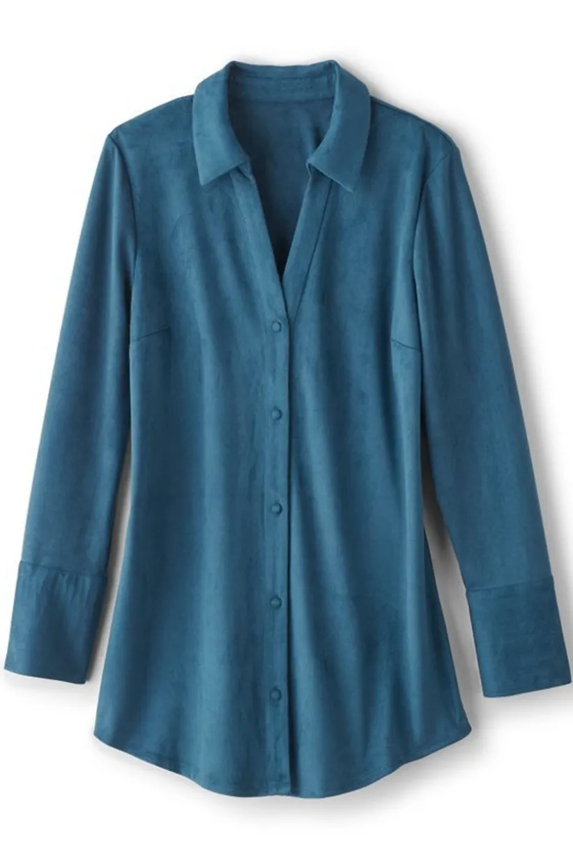 Soft Surroundings Vida Faux Suede Tunic Store